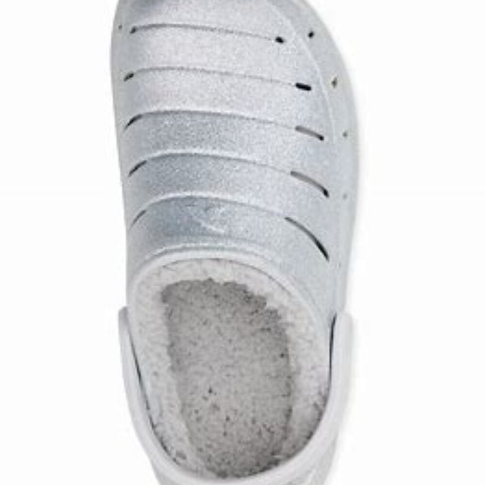 Rugged Shark Women's SILVER Metallic Lined Clog-Silver -Size 6-NWT CROC STYLE